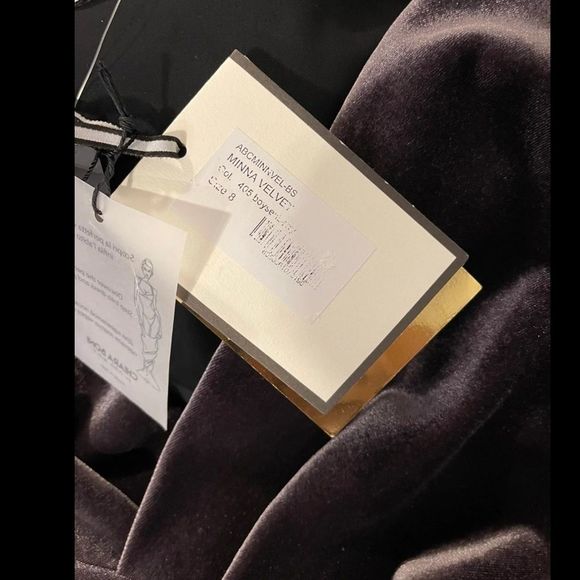 New Chiara Boni La Petite Robe Minna Velvet Faux Wrap Dress - Picture 10 of 11